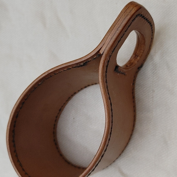 Leather Mason jar handle HANDMADE Horween leather - Picture 6 of 6